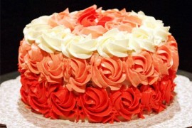 yellow cake蛋糕胚和渐变玫瑰花裱花方法的做法