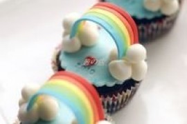 彩虹翻糖杯子蛋糕的做法