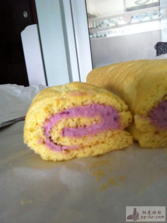紫薯奶酪蛋糕卷的做法