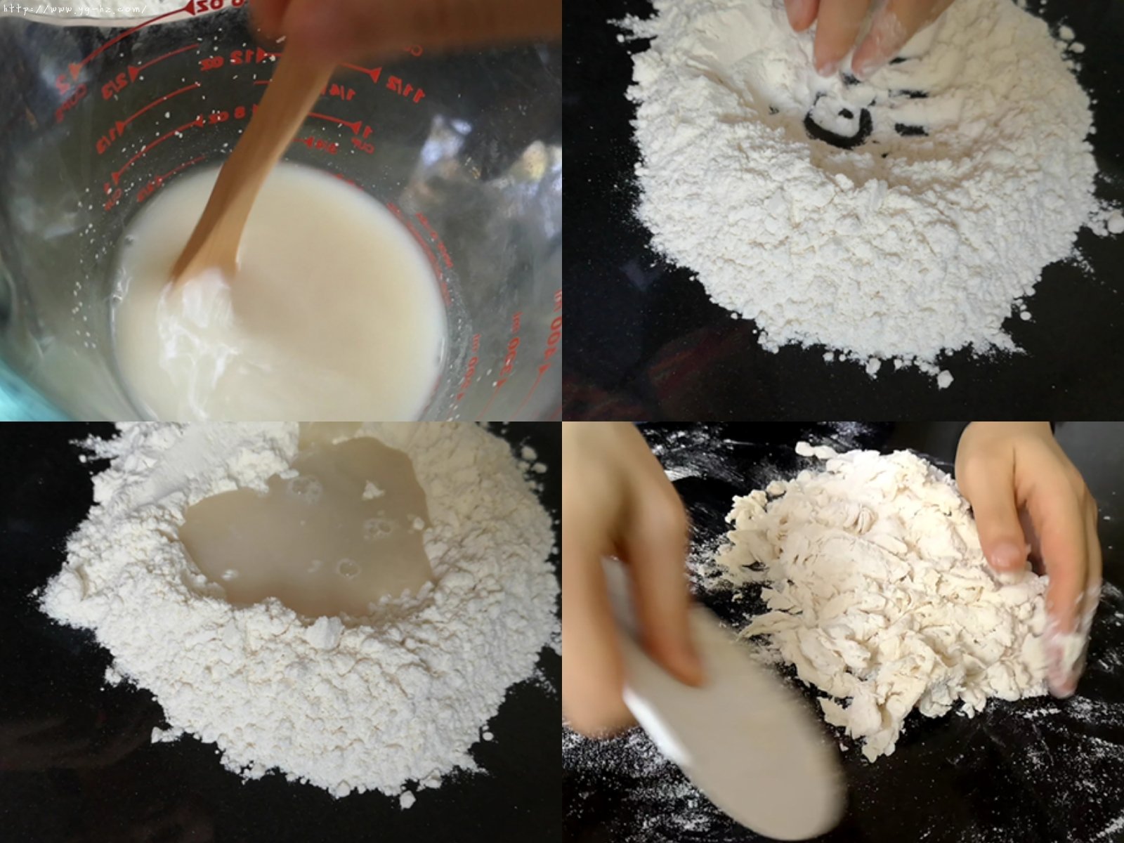 中种芋泥红豆软面包（多图详解手揉面团）的做法 步骤5
