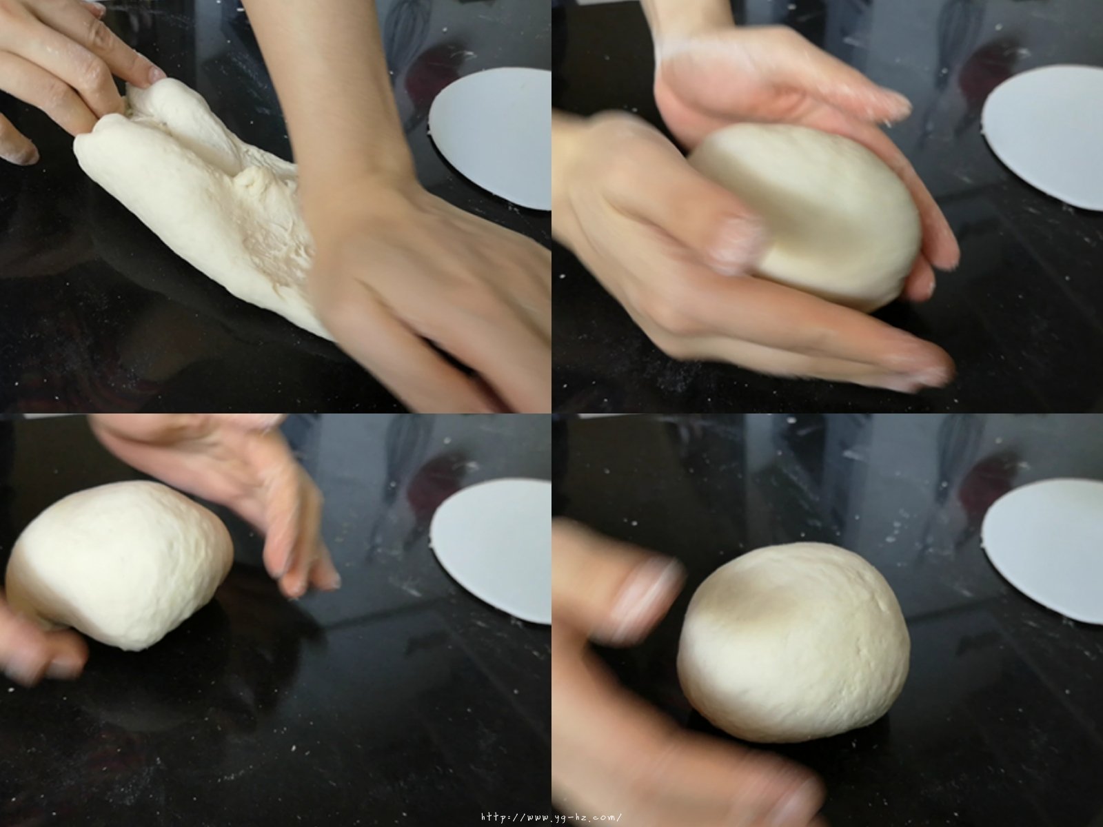 中种芋泥红豆软面包（多图详解手揉面团）的做法 步骤7