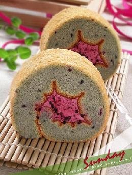 紫红色的季节―桑葚蛋糕卷