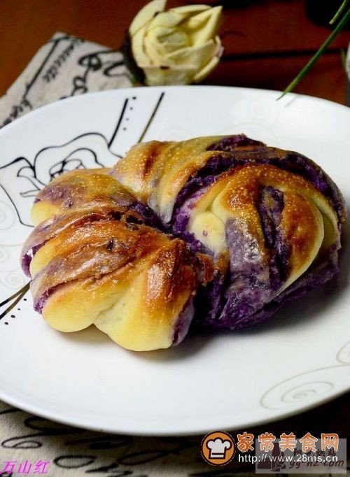 紫薯椰蓉面包的做法
