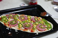 薄饼脆皮火腿pizza的做法 步骤8