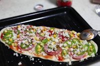 薄饼脆皮火腿pizza的做法 步骤9