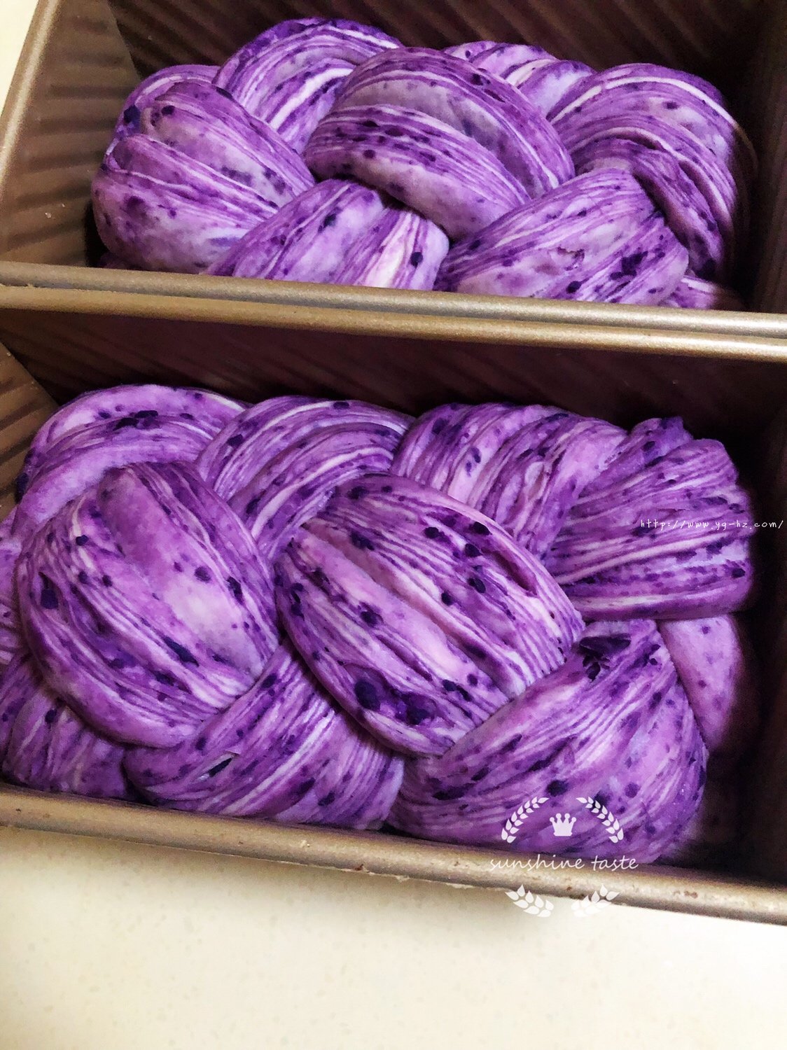 超级灭霸—紫薯大理石手撕吐司的做法