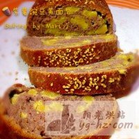 紫薯豌豆黄面包的做法图解8